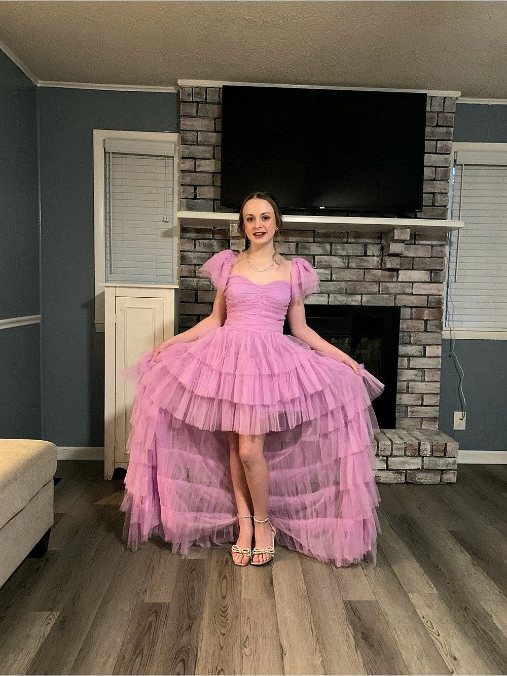 Lilac Tiered Maxi Dress Like New
